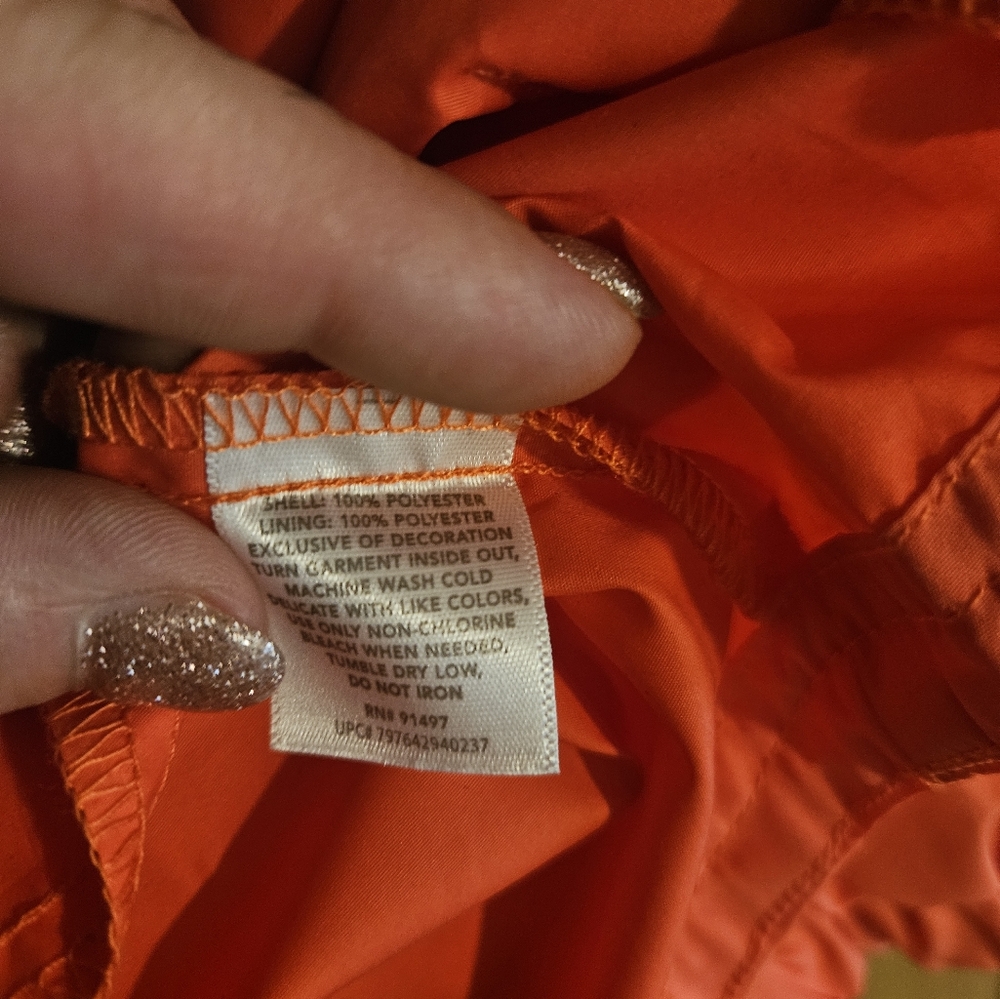 Lauren James M Women's Two-Tone Orange Rain Jacket - Picture 9 of 9